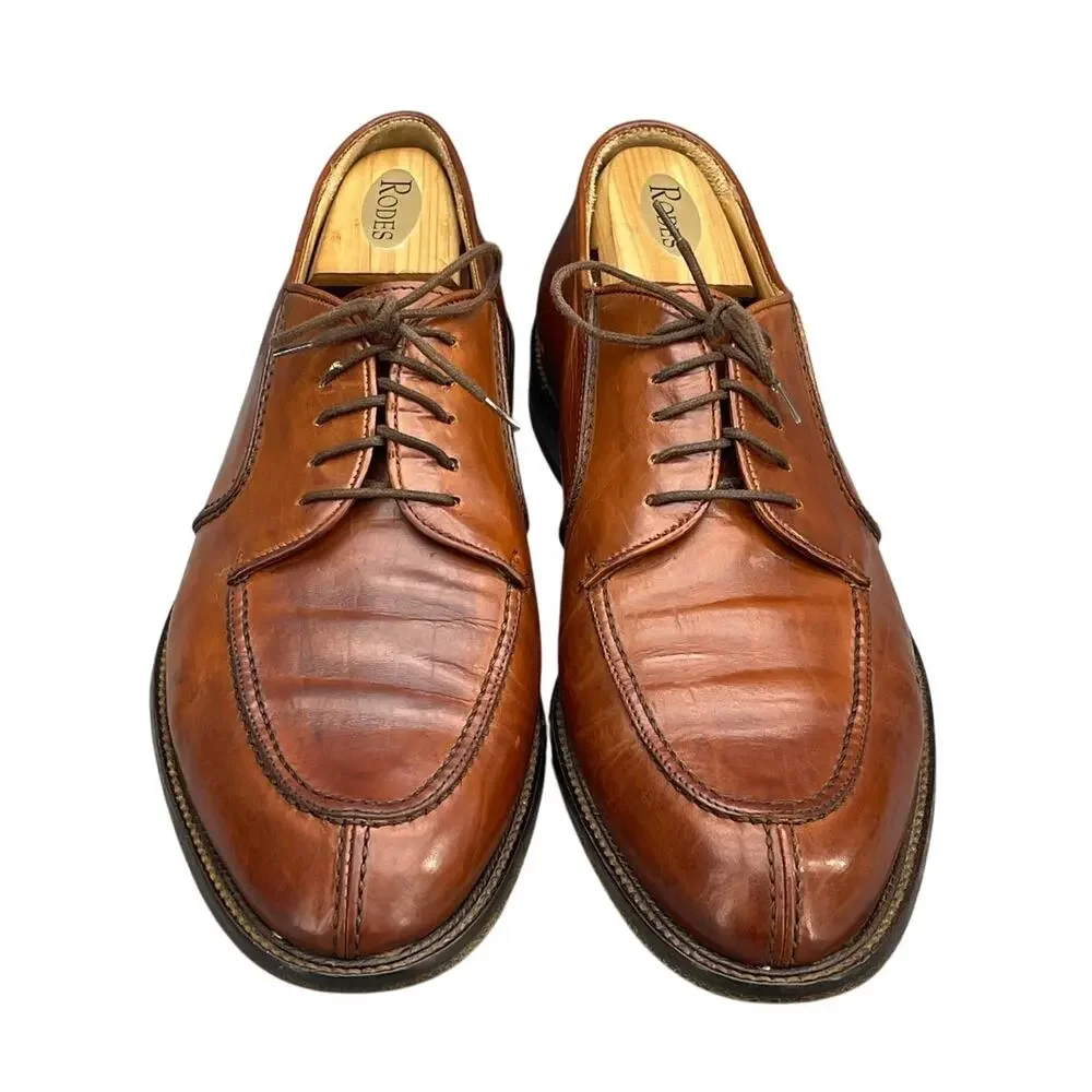 Vito Papolo Brown Leather Lace Up Dressy Oxford Men 9.5M